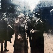 Benito Mussolini s Adolfom Hitlerom schron kolejowy Stepina